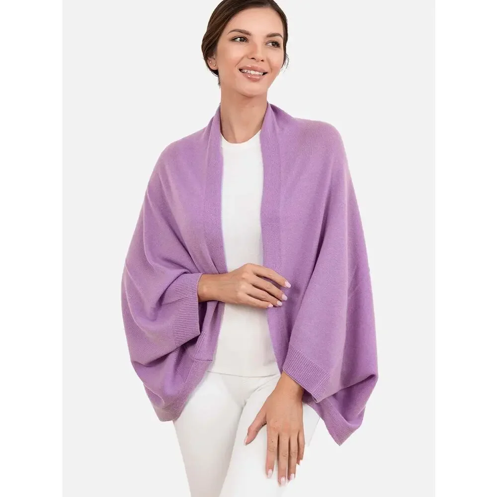 Ovcio Lavender Wearable Cashmere Wrap, Minimalist, Quiet Luxury, One Size